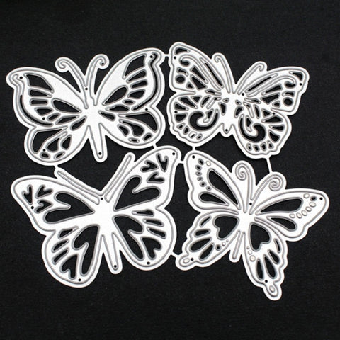 Fustella per goffratura in metallo a quattro farfalle Fustella in acciaio al carbonio fai-da-te, Butterfly Shape