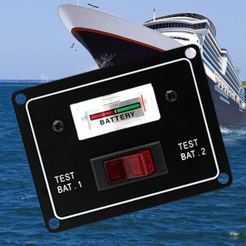 Voltmetro puntatore per tester a doppia batteria marina