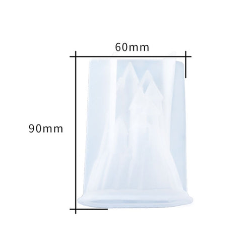 D581 Stampo in silicone per castello 3D con gocce di cristallo fai-da-te, D581