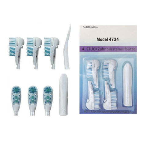 Testina di ricambio pour spazzolino elettrico multidirectionnel de 4 personnes/set pour Oral B 3733 4732 4734
