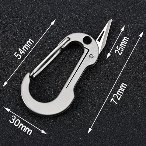 Portachiavi in lega di titanio Coltello piccolo Mini EDC Coltello da disimballaggio portatile, Titanium Alloy Keychain