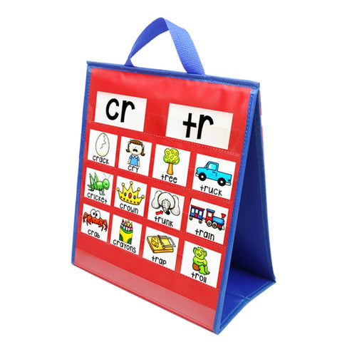 Tabella tascabile per l'insegnamento del desktop pieghevole per l'educazione precoce dei bambini, Pocket Chart