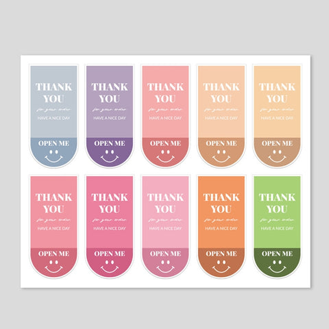 5 sacchetti 10 fogli/borsa Adesivo rettangolare Emoji carino adesivo sigillante confezione regalo, Rectangle Sticker