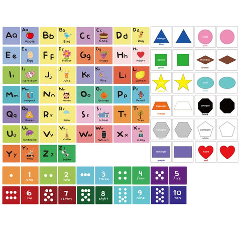 Riconosci la carta dei dadi delle schede grafiche dell'alfabeto a colori, Dice Card