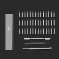 GREENER Screw Knife Set Mobile Notebook Disassembling Maintenance Tool, 44 In 1 Aluminum Barrel, 30 In 1 Aluminum Barrel, 40 In 1 Double Aluminum Barrel