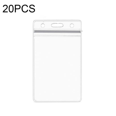20 PCS Buste per carte di plastica verticali in PVC trasparente Buste per carte d'identità impermeabili Distintivi, ID Card Sleeves Badges