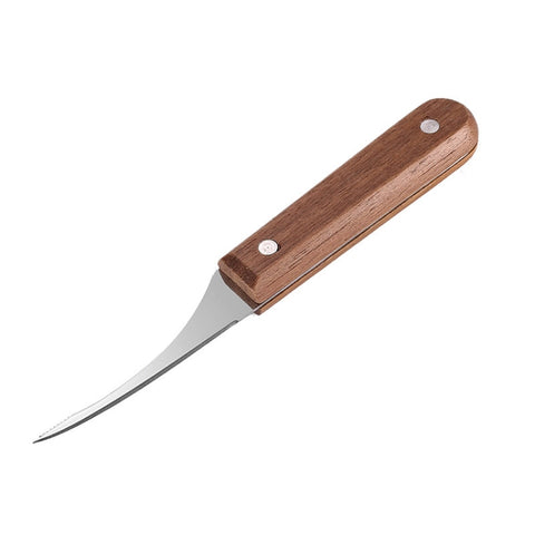 Taglierina posteriore per gamberetti con manico in legno in acciaio inossidabile, Wooden Handle