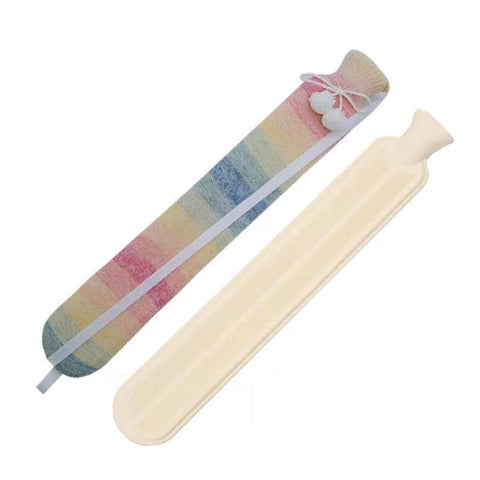 Borse per l'acqua calda in gomma multifunzionali riempite d'acqua a strisce lunghe da 2 litri, specifiche: rosso sfumato giallo, Gradient Red Yellow