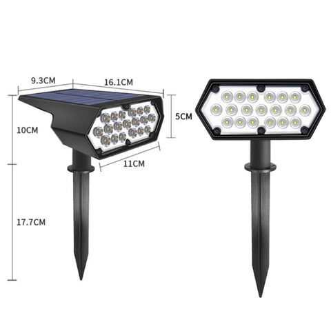 19LED Solar Plug-in Faretto da giardino Lampada da parete per illuminazione da giardino