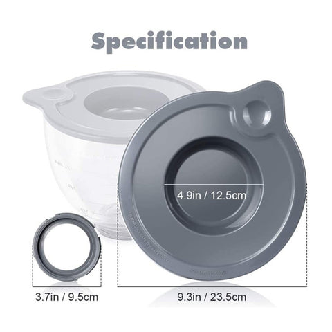 KA-T5 pour KitchenAid K5GB 5QT Couvercle avec garantie pour ciotola en verre pour mélangeur avec test inclinable, couvercle pour bol en verre