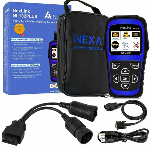 NexLink NL102P Diesel Heavy Truck Car 2 en 1 Rilevamento OBD2 pour scanner de voiture, NexLink NL102P