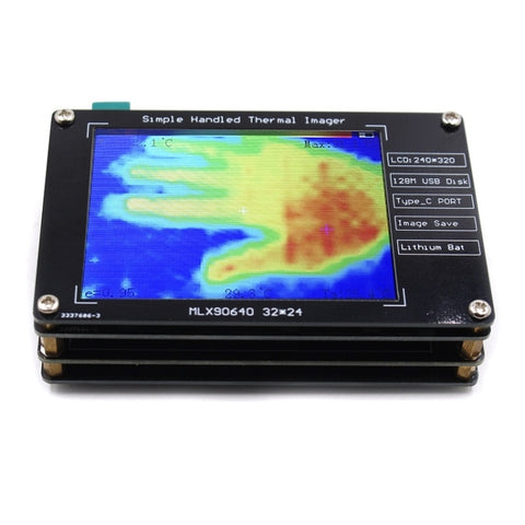 MLX90640 Strumento di ispezione per imaging termico digitale a infrarossi LCD da 2,8 pollici, MLX90640
