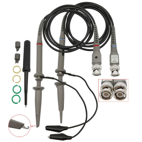 2 pz P6100 Sonda per oscilloscopio DC-100 MHz Connettori BNC Sonda per clip, P6100 - Novalix Store
