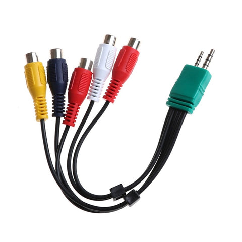 per Samsung 3.5 + 2.5 a 5RCA Cavo segnale componente cavo AV TV LCD a doppia testa, 20cm 3.5+2.5 to 5RCA