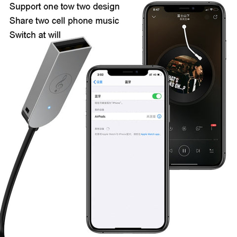 Adaptateur pour lecteur Bluetooth pour lecteur audio AUX automatique de 3,5 mm, adaptateur Bluetooth 5.0