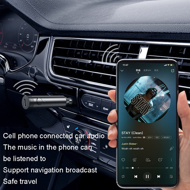 M416 Car Bluetooth Receiver Player Audio Receiver Adapter AUX Converter, M416 Royal Blue, M416 Dark Violet, M416 Rose Red, M416 Silver, M416 Black      ...
