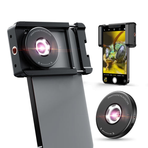 APEXEL APL-MS009 Ingrandimento 100X Valutazione dei gioielli Macro Obiettivo del microscopio del telefono cellulare con LED