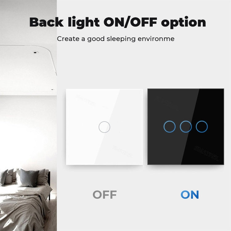 Tuya ZigBee Zero Firewire Touch Wall Remote Control Switch Light Control Voice Switch EU Plug, Style:, 1 Gang (White), 2 Gang (White), 3 Gang (White)   ...