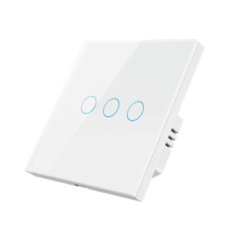 Tuya ZigBee Zero Firewire Touch Wall Remote Control Switch Light Control Voice Switch EU Plug, Style:, 1 Gang (White), 2 Gang (White), 3 Gang (White)   ...