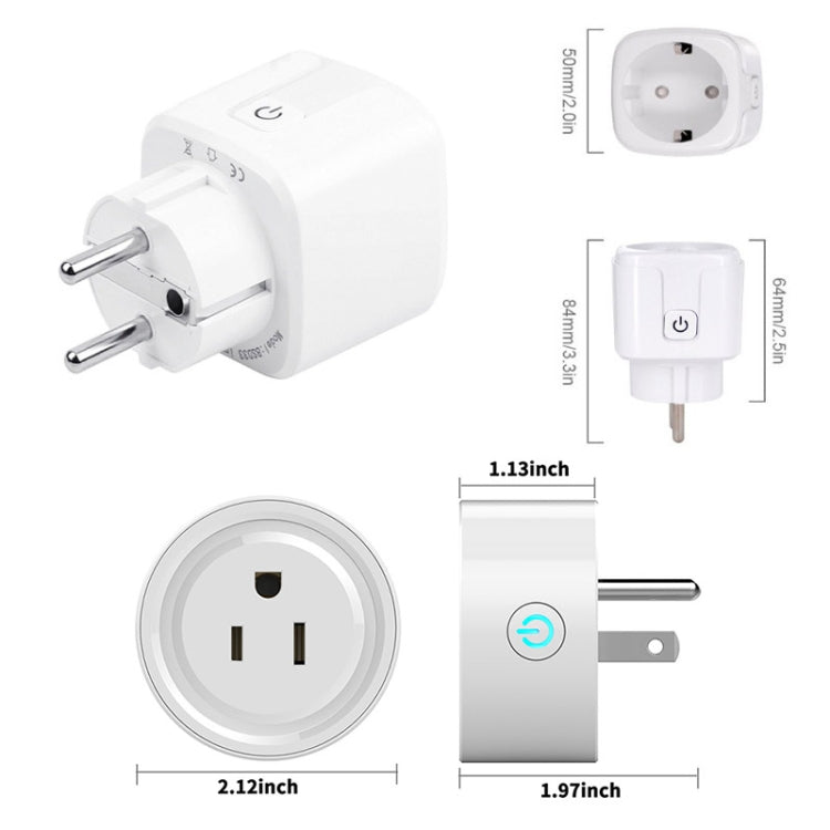 Tuya Smart App Wifi Smart Socket Phone Remote Timing Voice Switch Supports Alexa, EU Plug, Style: 16A Power Model, EU Plug, Style: 20A Power Model      ...