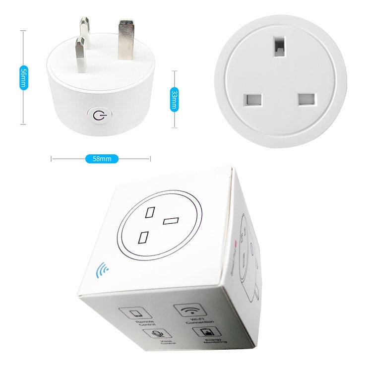 Tuya Smart App Wifi Smart Socket Phone Remote Timing Voice Switch Supports Alexa, EU Plug, Style: 16A Power Model, EU Plug, Style: 20A Power Model      ...
