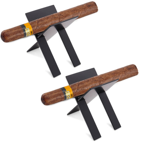 Portasigarette pieghevole portatile in acciaio inossidabile da 2 pezzi, Cigarette Holder Black