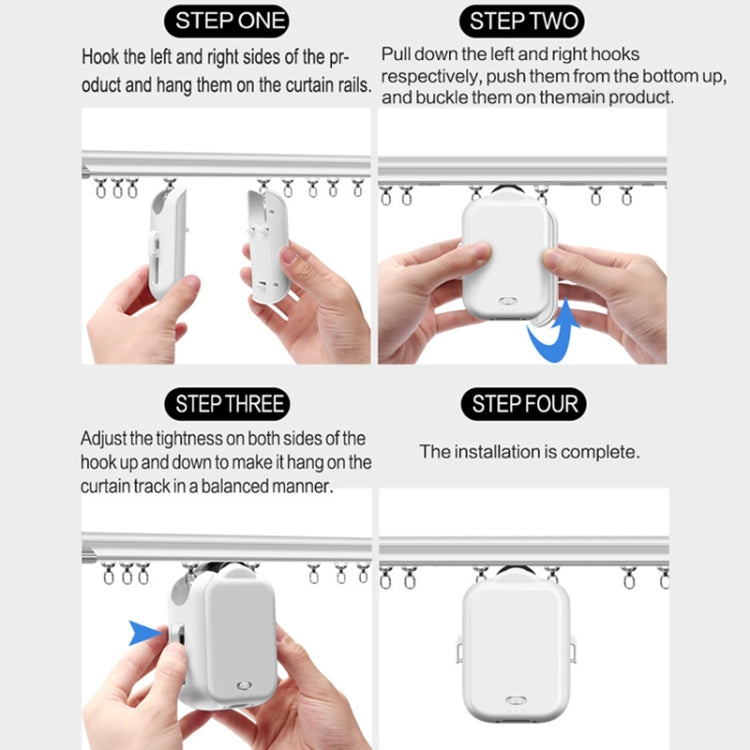 X101 Smart Home Automatic Curtain Machine With RC, Style:, Track Model Single Host, Track Model Double Host, Track Model Single Host+Gateway            ...