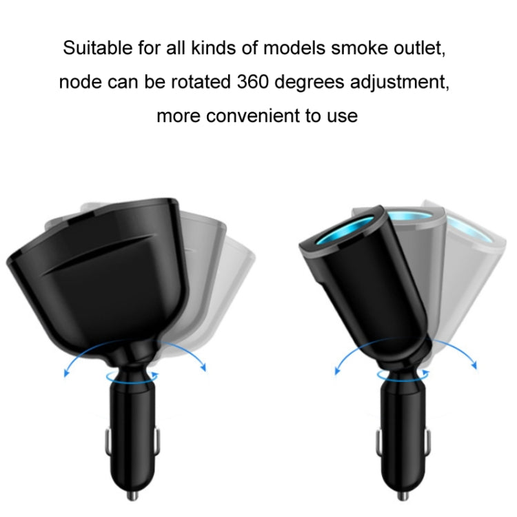 Dual USB Type-C Real-time Digital Display Cigarette Lighter Expansion Car Charger, 3.1A Double A+C, QC3.0+2.4A Dual A+C, 66W Dual A+C                   ...
