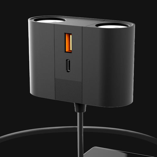 45W Dual Cigarette Lighter Car Charger with Rotating Ports