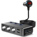 QC3.0/PD Fast Charging 7 In 1 Car Cigarette Lighter With Display, TR30P