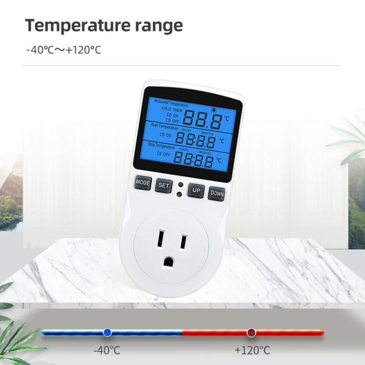 Backlight Smart Digital Thermostat Countdown Temperature Control Switch Socket Timing Temperature Controller, Backlight US Plug, Backlight UK Plug      ...