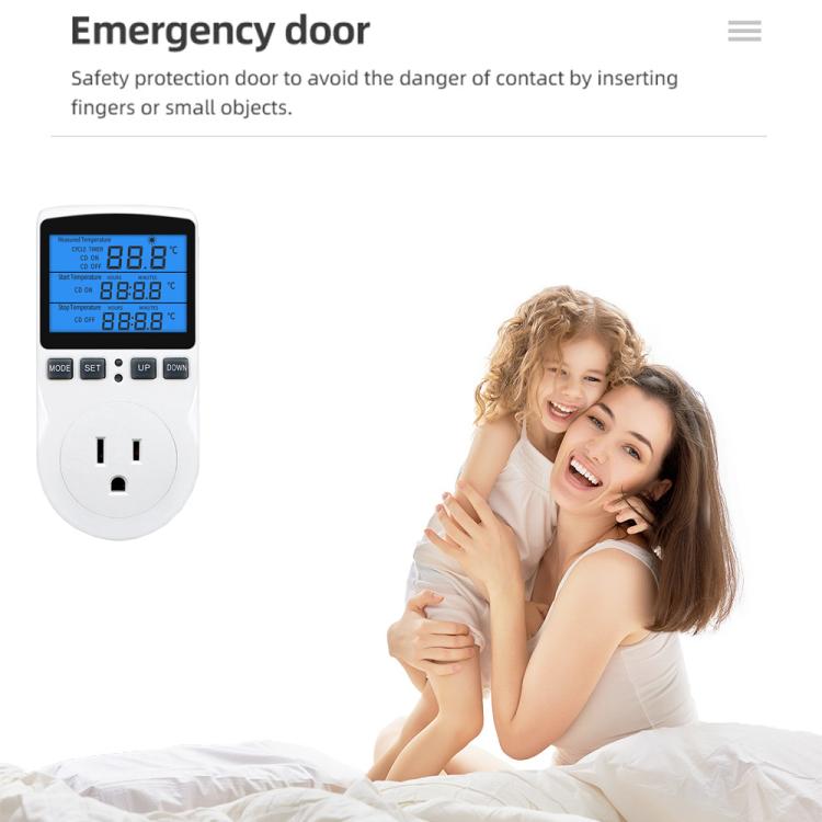 Backlight Smart Digital Thermostat Countdown Temperature Control Switch Socket Timing Temperature Controller, Backlight US Plug, Backlight UK Plug      ...