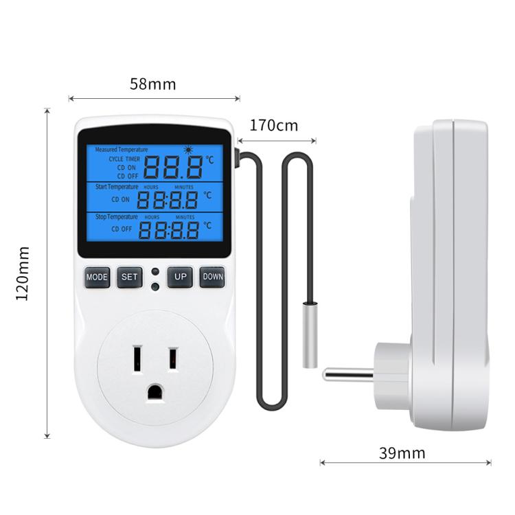 Backlight Smart Digital Thermostat Countdown Temperature Control Switch Socket Timing Temperature Controller, Backlight US Plug, Backlight UK Plug      ...