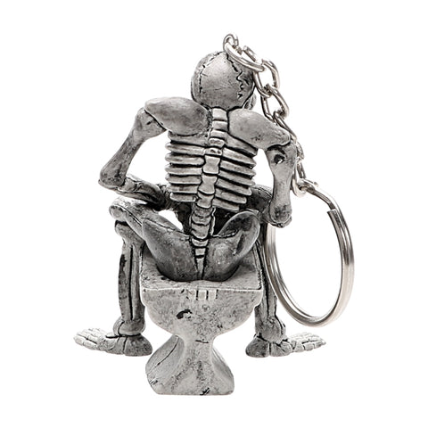 Portachiavi per auto Portachiavi con teschi per toilette Borsa per borsa fresca Decor Portachiavi in gomma Mini portachiavi per auto Accessori per interni per lo styling dell'auto, Skull Shape