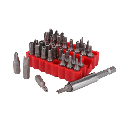 Set di punte di sicurezza per cacciavite elettrico 33 in 1 con supporto per trapano a prolunga magnetica, 33 in 1 Bit Set