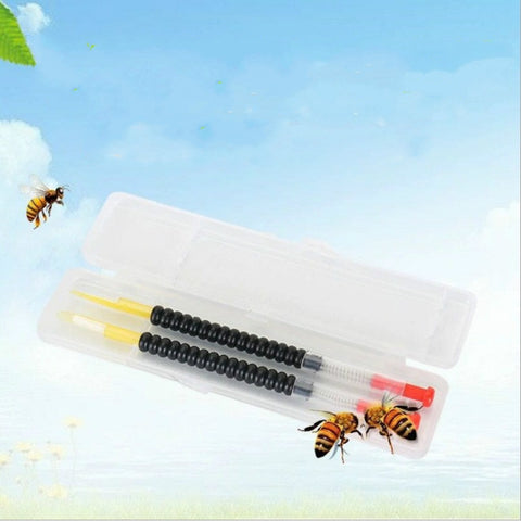 2 aghi di trasferimento per apicoltura, strumenti speciali per l'allevamento di api mobili, penne per utensili per larva, Bee Transfer Needles