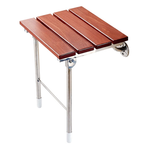 Sedia da doccia relax pieghevole in legno fissata al muro Sedile solido, Folding Solid Chair