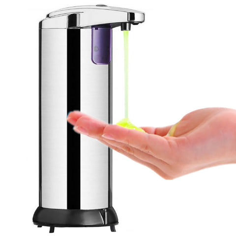 Dispenser automatico di sapone con sensore a infrarossi in acciaio inossidabile da 250 ml, 250ML