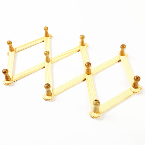 Stendibiancheria pieghevole da appendere alla parete retrattile in legno massiccio, Coat Rack Drying Rack