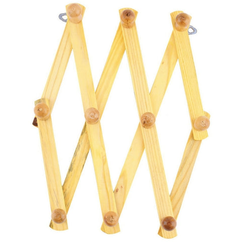 Stendibiancheria pieghevole da appendere alla parete retrattile in legno massiccio, Coat Rack Drying Rack