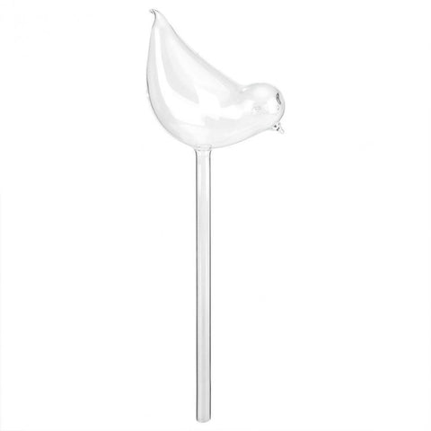 Annaffiatoio automatico in vetro trasparente con annaffiatoio per piante a forma di uccello, Bird Shape Watering Device