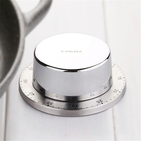 E-PALACE Timer magnetico Timer da cucina in acciaio inossidabile Sveglia creativa Promemoria meccanico Conto alla rovescia Pomodoro, E-PALACE Magnet Timer