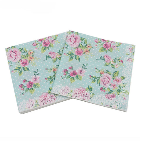 5 tovagliette all'americana per tovaglioli per banchetti nuziali con fiori stampati colorati, Rose Flower