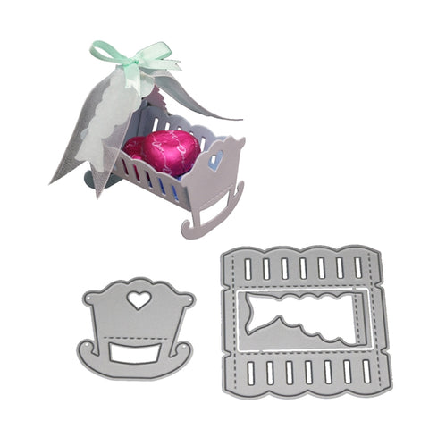 DIY Baby Cradle Coltello in acciaio al carbonio Modello per bambini Puzzle Paper Art Goffratura, Baby Cradle  Shape