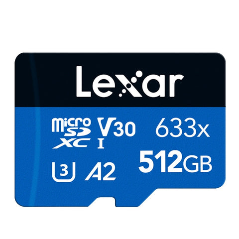 Lexar 633x 512 GB scheda di memoria flash ad alta velocità fotocamera sportiva telefono cellulare TF scheda di memoria registratore di guida per auto, 512GB