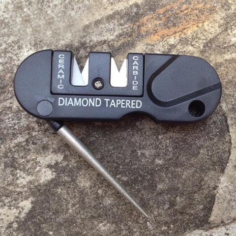 Strumento EDC per affilare i coltelli multifunzione portatile esterno da 2 pezzi, Knife Sharpener
