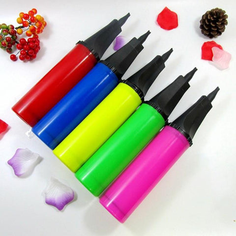 Pompa a palloncino 2PCS Mini pompa ad aria per gonfiaggio a palloncino tenuta in mano in plastica Strumenti di decorazione portatili, colore casuale, Balloon Pump