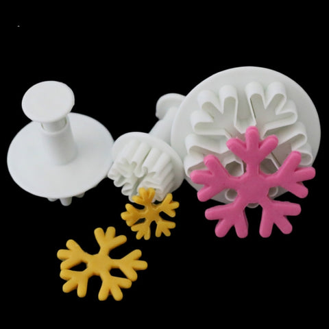 6 pezzi di stampo a molla per fiocco di neve, strumento per torta fondente, per biscotti, goffratura, stampa, strumenti di cottura fai da te, Snowflake Shape - Novalix Store