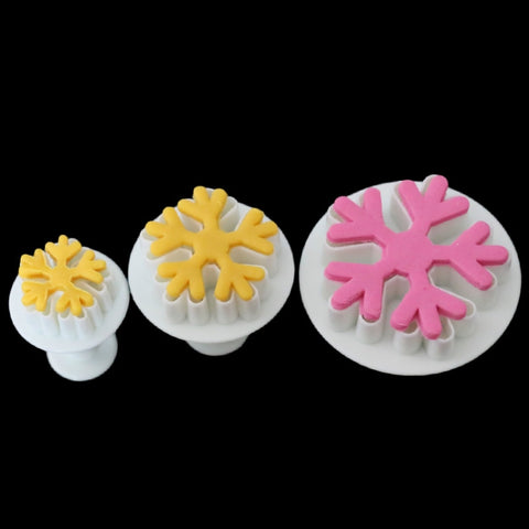 Set di 6 stampi a molla a forma di fiocco di neve per dolci e
