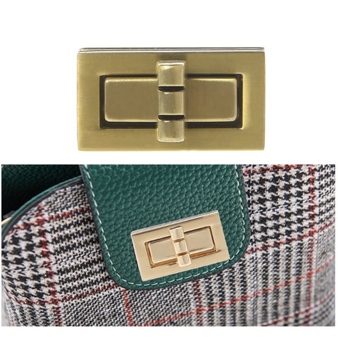 Accessori hardware per borsa da 10 pezzi Serratura in metallo dorato